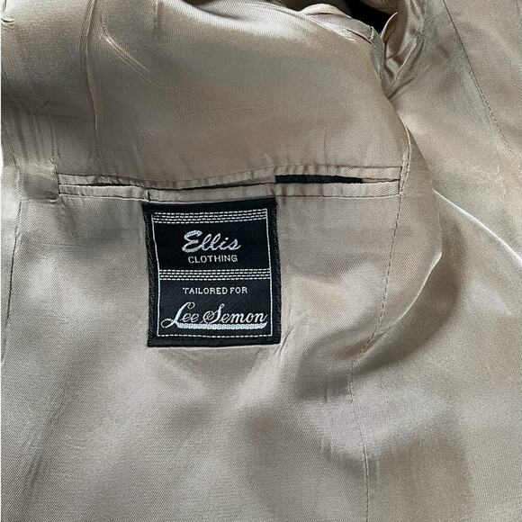 Ellis Sport Coat Blazer Light Blue Made in USA Size 43 R 100% Linen Work Wear - Picture 8 of 14